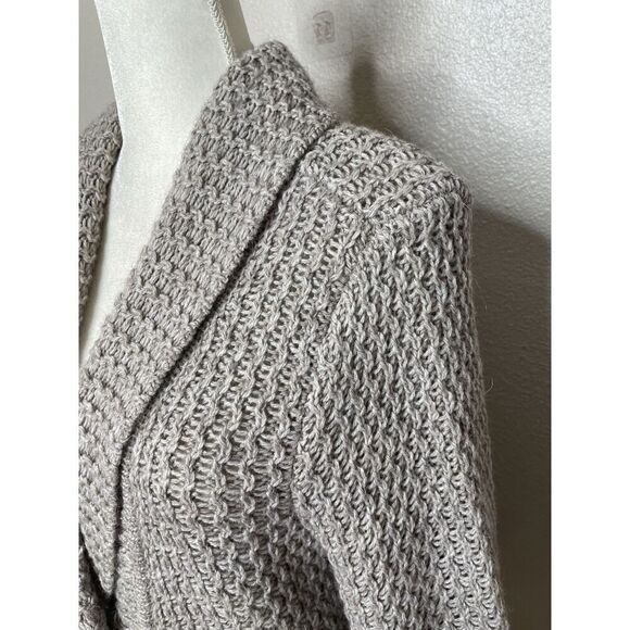 J. Jill Wool L Chunky Cardigan Knit Alpaca Wool Blend Shawl Collar Sweater Butto - Picture 3 of 12
